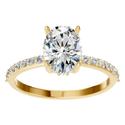 Ring Accented Hidden Halo Oval