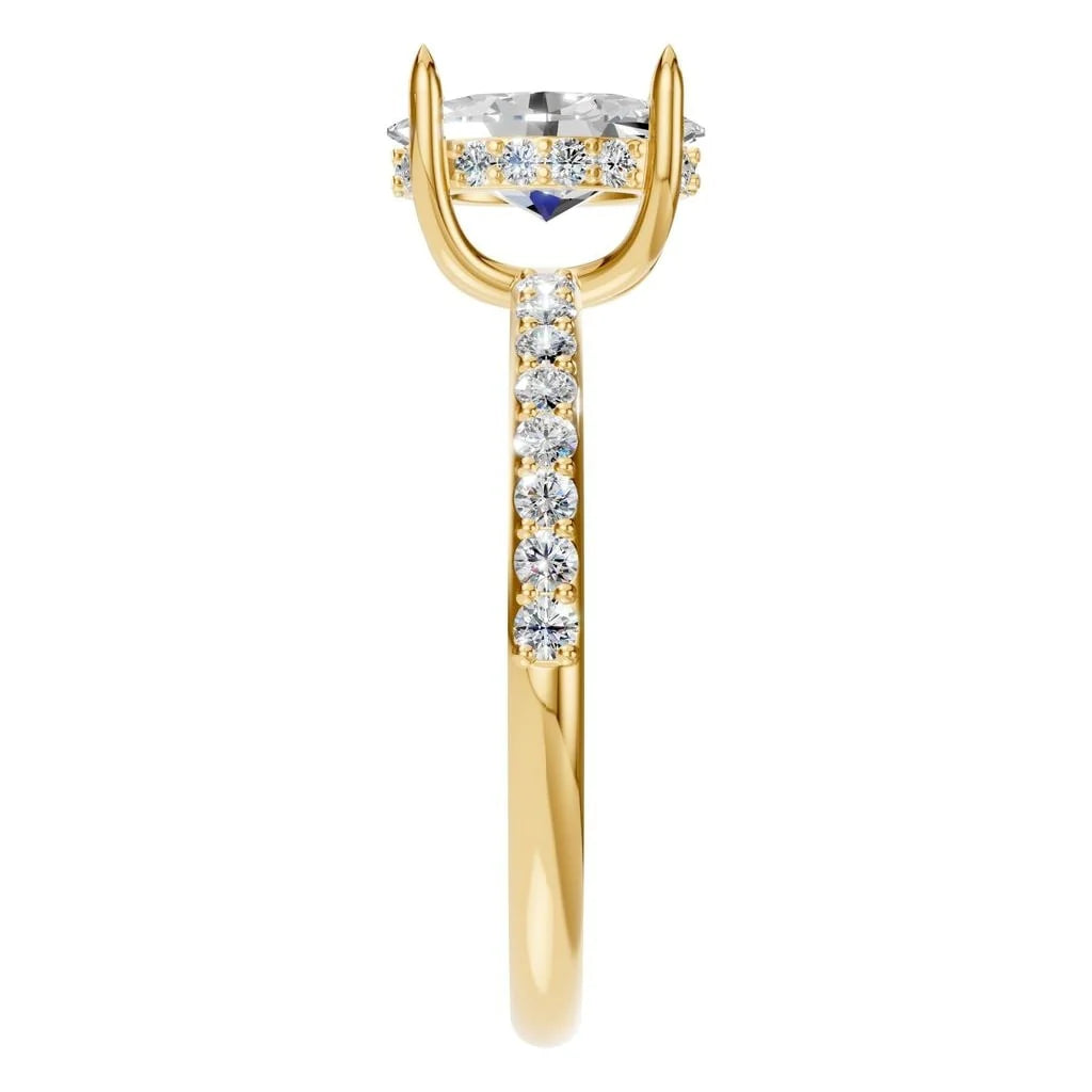 Ring Accented Hidden Halo Oval