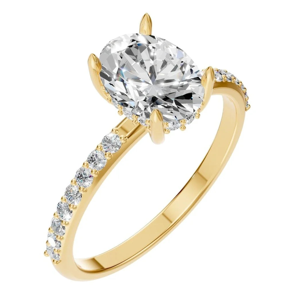 Ring Accented Hidden Halo Oval