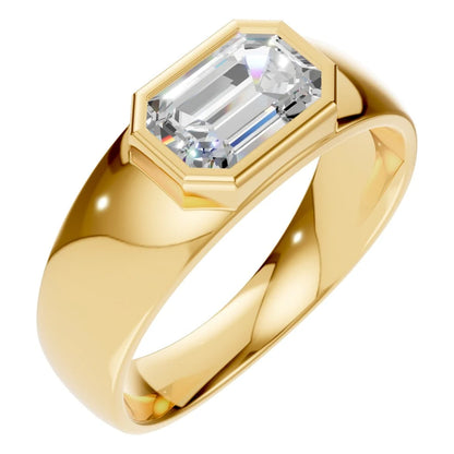 Ring Statement Solitaire Emerald