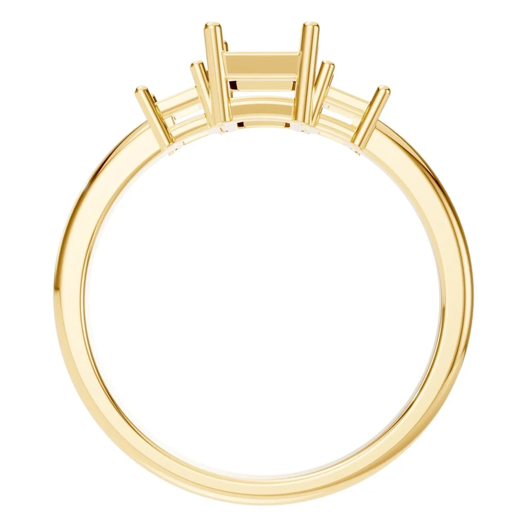 Ring Three Stone Emerald 2