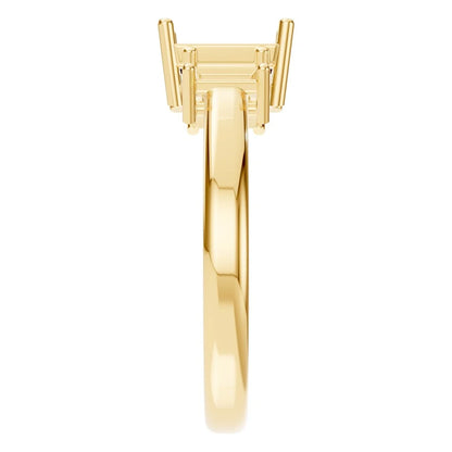 Ring Three Stone Emerald 2